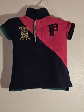 Polo by Ralph Lauren Navy & Pink Boys Short Sleeve Polo